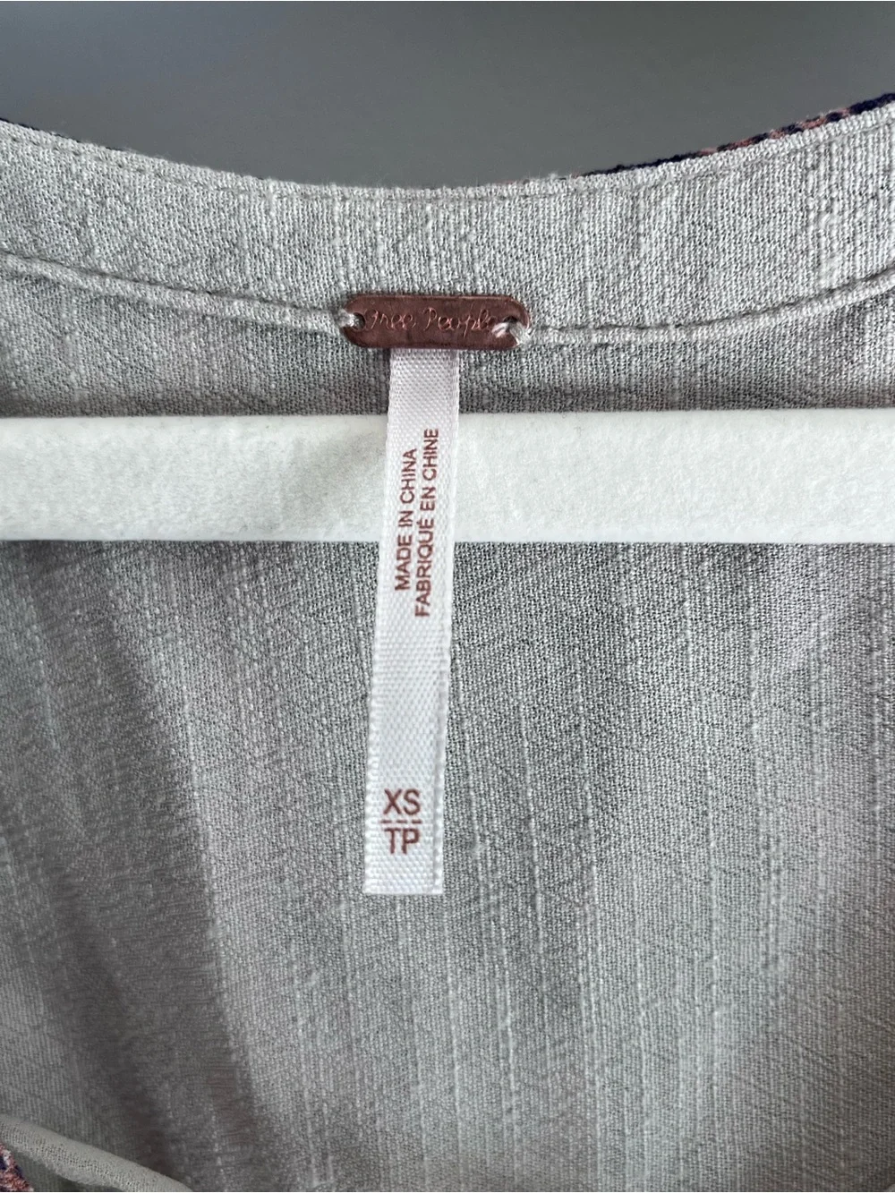 Free People Tunic blouse Beige Purple viscose XS